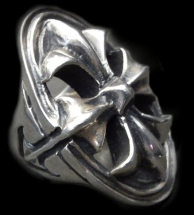 Photo1: Cross Oval Ring