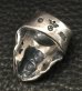 Photo6: Medium Large Skull Ring with Jaw