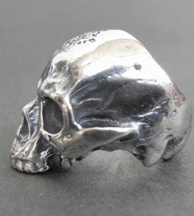 Photo3: Half Large Skull Ring Without Jaw