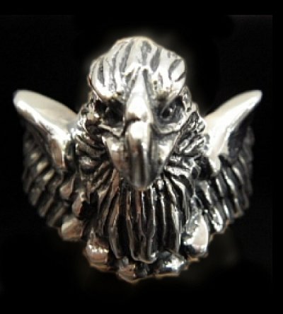 Photo1: Half Eagle With Wing Ring