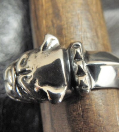 Photo2: Single Old Bulldog Triangle Wire Bangle Ring