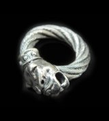 Old Single Bulldog Cable wire Bangle Ring