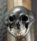 Photo13: Black Old Single Skull With 18k Gold Teeth Ring