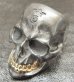 Photo16: Black Large Skull With 18k Gold Teeth Ring