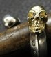 Photo14: Gold & Silver Skull With Triangle Wire Ring