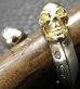 Photo13: Gold & Silver Skull With Triangle Wire Ring