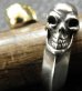 Photo12: Gold & Silver Skull With Triangle Wire Ring