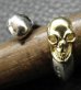 Photo17: Gold & Silver Skull With Triangle Wire Ring