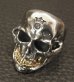 Photo7: Medium Large Skull 18k Gold Teeth Ring with Jaw