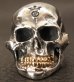 Photo4: Medium Large Skull 18k Gold Teeth Ring with Jaw