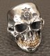 Photo14: Medium Large Skull 18k Gold Teeth Ring with Jaw