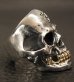 Photo13: Medium Large Skull 18k Gold Teeth Ring with Jaw