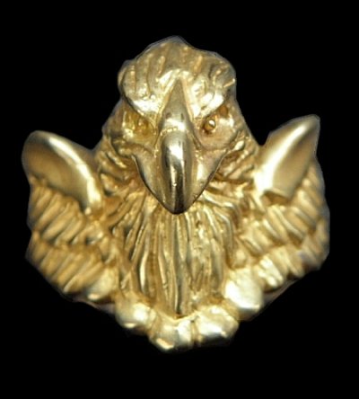 Photo1: Gold Half Eagle With Wing Ring