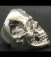 Photo7: Large Skull Ring with Jaw Platinum Finish