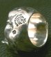 Photo13: Large Skull Full Head Up Word Face Ring