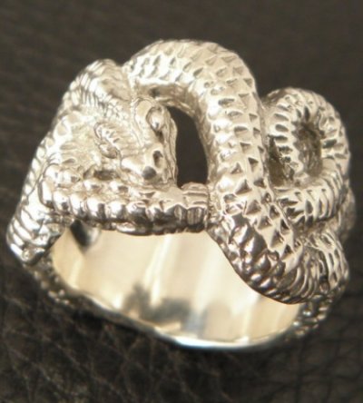 Photo2: Snake Ring (Platinum Finish)