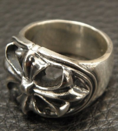 Photo2: Ｍedium Cross Oval Roll Ring