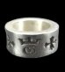 Photo1: Wide G&Crown Gothic Cigar Band Ring (1)