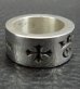 Photo6: Wide G&Crown Gothic Cigar Band Ring