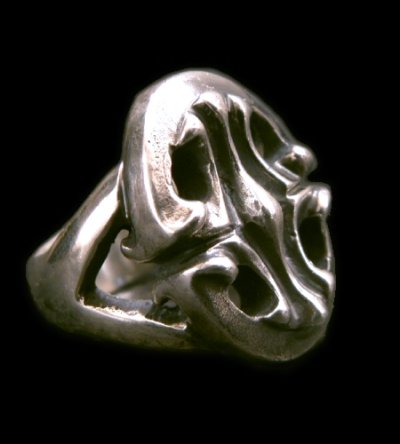 Photo1: Classic Sculpted Oval Ring