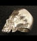 Photo10: Large Skull Ring Without Jaw Platinum Finish