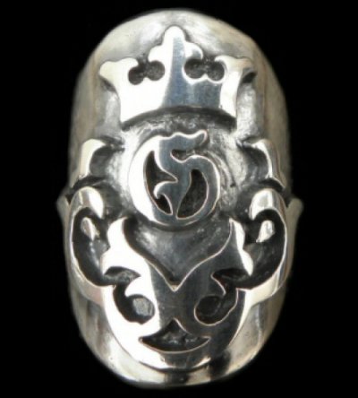 Photo1: Large Raised Atelier Mark Ring