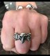 Photo11: Skull On 4Heart Crown Ring