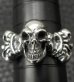 Photo9: Skull On 4Heart Crown Ring