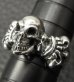 Photo6: Skull On 4Heart Crown Ring