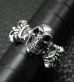 Photo3: Skull On 4Heart Crown Ring