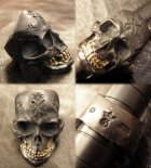 More Photo1: Xconz Collaboration 18k Gold Teeth Large Skull Ring 2nd generation