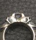 Photo4: Devil Skull Triangle Wire Bangle Diamond Ring