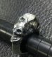 Photo6: Half Size Devil Skull Triangle Wire Bangle Diamond Ring