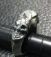 Photo2: Half Size Devil Skull Triangle Wire Bangle Diamond Ring (2)