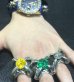 Photo8: 7.9Ct Green Emerald Master Size Iron Claw Ring