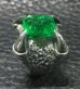 Photo3: 8.09Ct Rectangle Green Emerald Medium Chiseled Iron Claw Ring