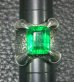 Photo7: 8.09Ct Rectangle Green Emerald Medium Chiseled Iron Claw Ring