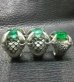 Photo7: 6 to 8Ct Clear Green Emerald Master Size Iron Claw Ring