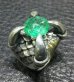 Photo6: 6 to 8Ct Clear Green Emerald Master Size Iron Claw Ring