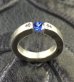 Photo7: Floating Blue Sapphire Square O-Ring