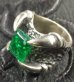 Photo4: Green Emerald Master Predator Ring