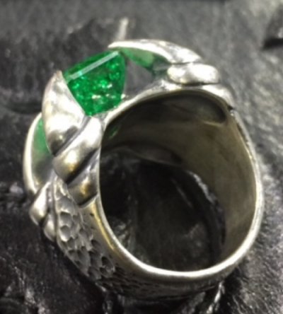 Photo2: Green Emerald Master Predator Ring