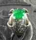 Photo11: Green Emerald Master Predator Ring