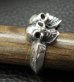 Photo11: Half Triple Skull With Half Triangle Wire Ring