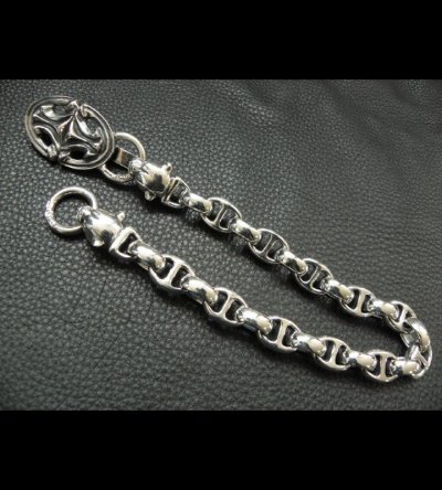 Photo2: Sculpted Oval Keeper With 2Panthers & All Smooth Anchor・H.W.O・Wallet Chain