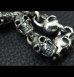 Photo8: Skull On Snake Born Keeper With 2-Snake 18-Skull Links Wallet Chain