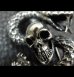 Photo5: Skull On Snake Born Keeper With 2-Snake 18-Skull Links Wallet Chain