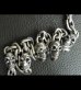 Photo19: Skull On Crown Sculpted Oval With 2 Old Bulldogs & 5 Skulls Small Oval Links Wallet Chain