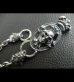 Photo5: Skull On Crown Sculpted Oval With 2 Old Bulldogs & 5 Skulls Small Oval Links Wallet Chain