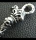 Photo5: Skull Crown Clip With Old Bulldog & 10 Half Skull Links Wallet Chain